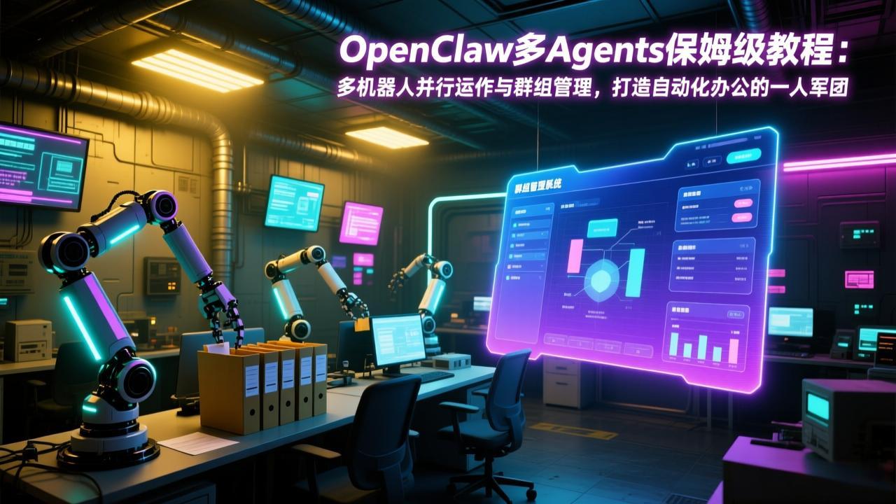 OpenClaw多Agents保姆级教程：多机器人并行运作与群组管理，打造自动化办公的一人军团-资源社