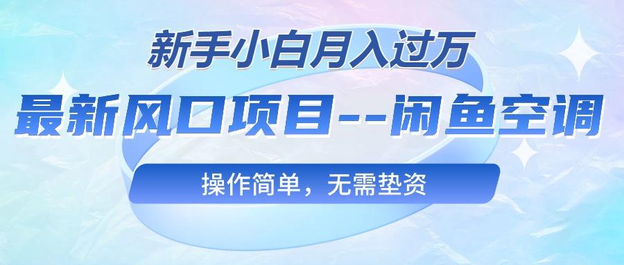 最新风口项目—闲鱼空调，新手小白月入过万，操作简单，无需垫资-资源社