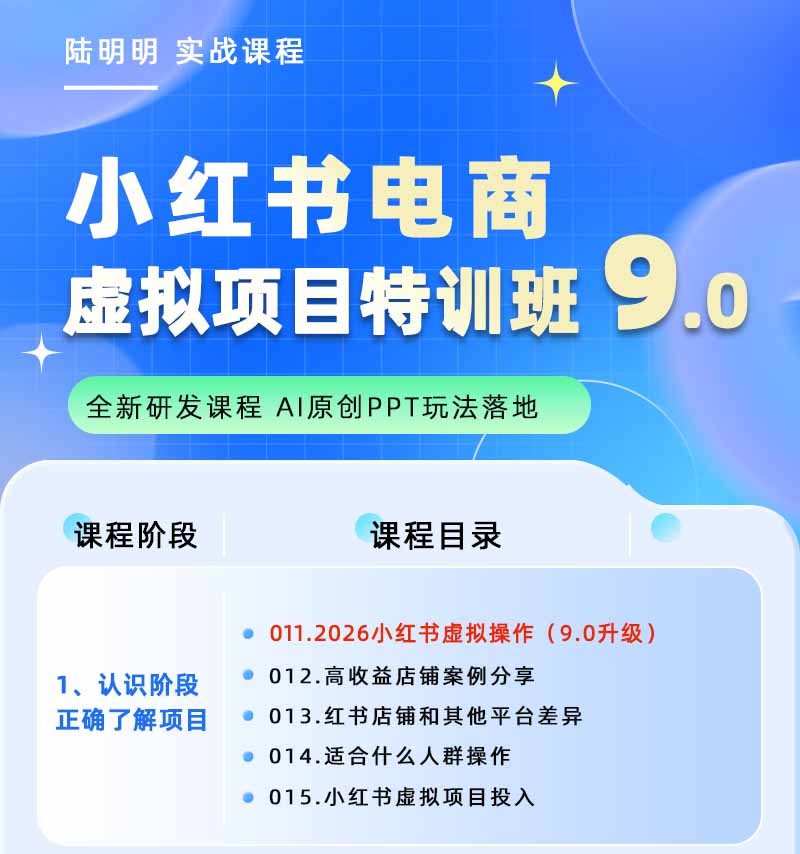 图片[1]-小红书虚拟项目特训班9.0，全面拥抱AI，批量产出原创PPT货源，单品/单店纯利润几万到几十W-资源社
