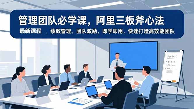 管理团队必学课，阿里三板斧心法、绩效管理、团队激励，即学即用，快速打造高效能团队-资源社