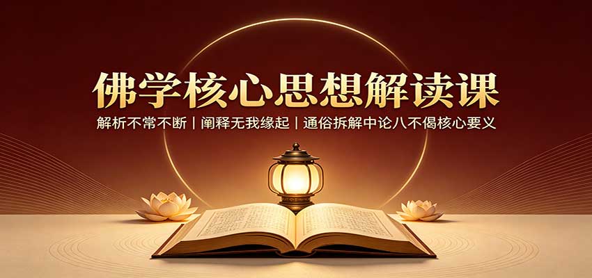 佛学核心思想解读课：解析不常不断，阐释无我缘起，通俗拆解中论八不偈核心要义-资源社