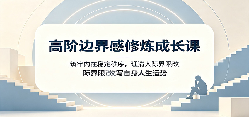 高阶边界感修炼成长课:筑牢内在稳定秩序,理清人际界限改写自身人生运势-资源社