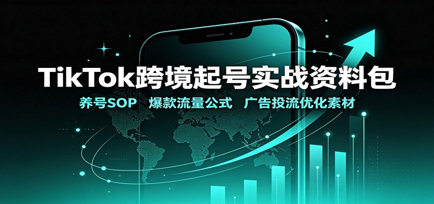 TikTok跨境起号实战资料包：养号SOP，爆款流量公式，广告投流优化素材-资源社
