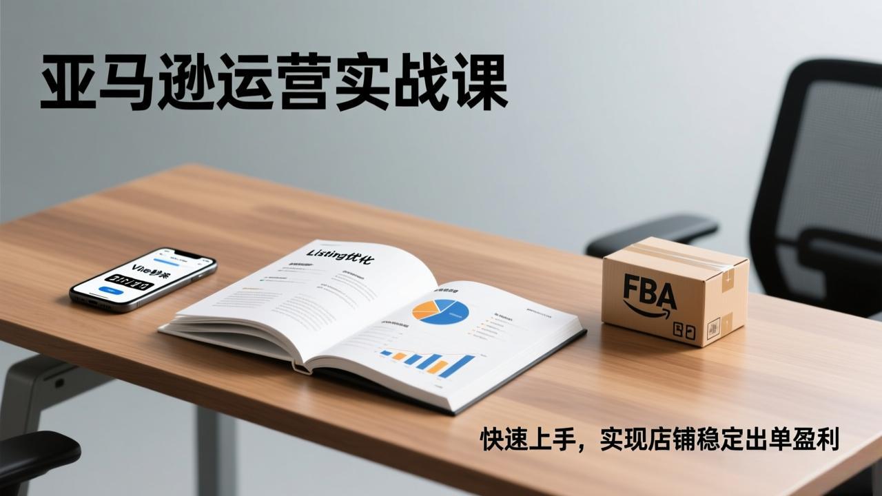 亚马逊运营实战课，Listing优化、Vine秒杀、FBA发货，快速上手，实现店铺稳定出单盈利-资源社
