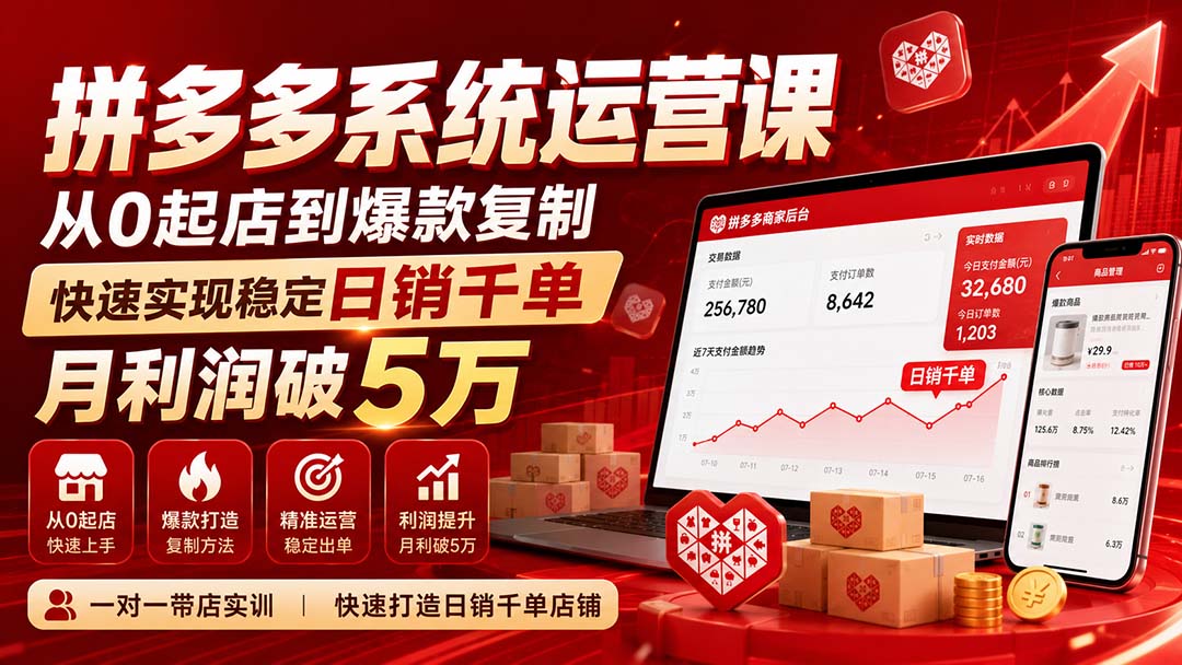 拼多多系统运营课(更新8月-资源社