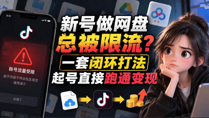 小白新号过限流：别发链先养号，12步SOP直接抄-资源社