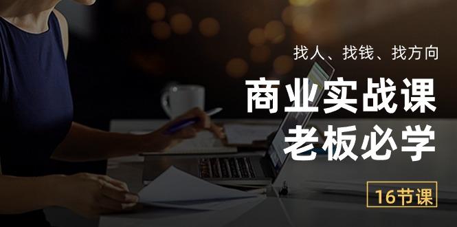 商业实战课【老板必学】：找人、找钱、找方向(16节课-资源社