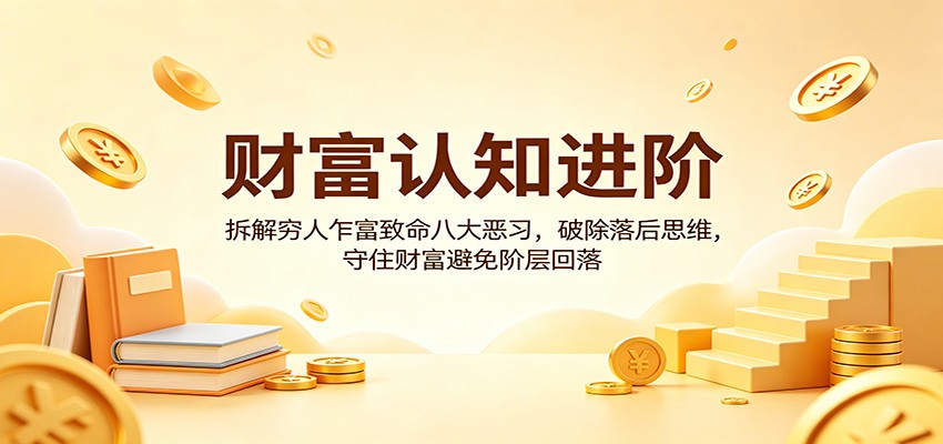 财富认知进阶：拆解穷人乍富致命八大恶习，破除落后思维，守住财富避免阶层回落-资源社