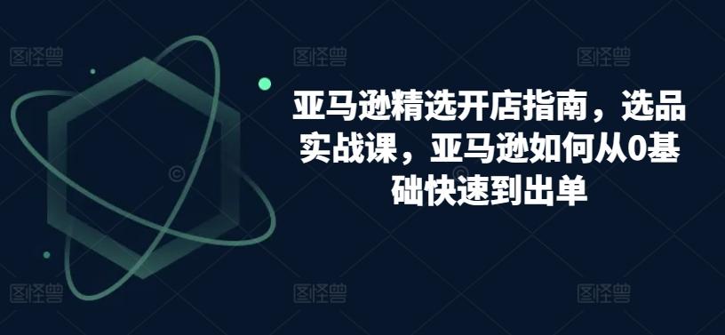 亚马逊精选开店指南，选品实战课，亚马逊如何从0基础快速到出单-资源社