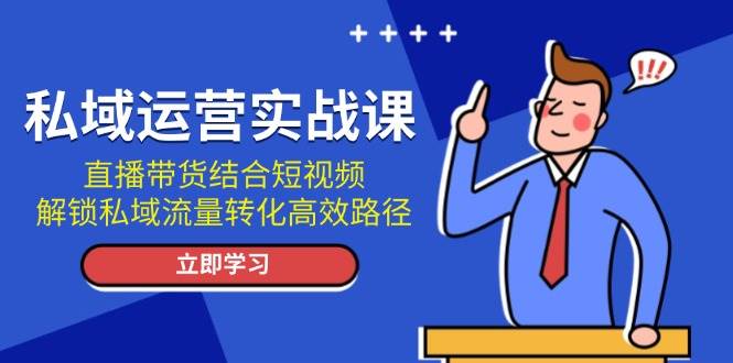 私域运营实战课：直播带货结合短视频，解锁私域流量转化高效路径-资源社