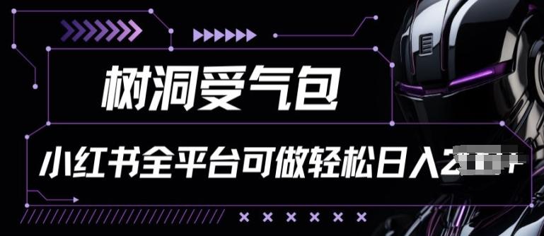 小红书等全平台树洞受气包项目，轻松日入一两张【揭秘】-资源社