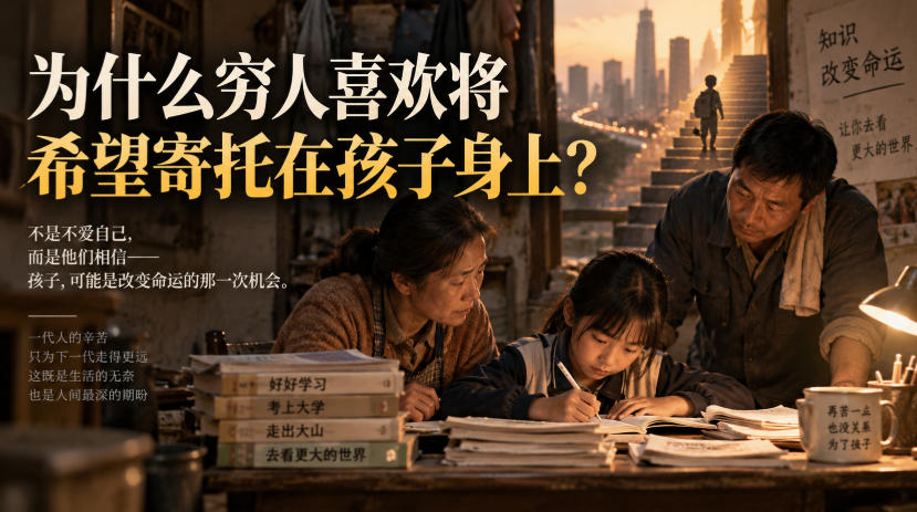 某社群精品文章:为什么穷人喜欢将希望寄托在孩子身上?-资源社