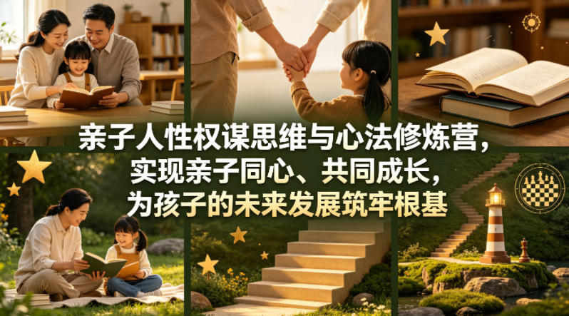 亲子人性权谋思维与心法修炼营，实现亲子同心、共同成长，为孩子的未来发展筑牢根基【音频】-资源社