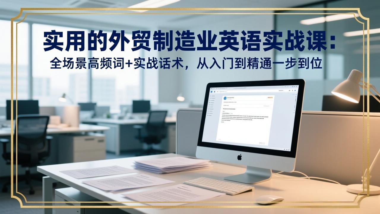 实用的外贸制造业英语实战课：全场景高频词+实战话术，从入门到精通一步到位-资源社