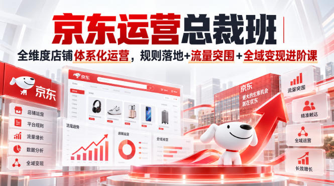 京东运营总裁班｜全维度店铺体系化运营，规则落地+流量突围+全域变现进阶课-资源社