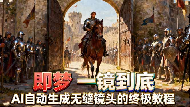 即梦AI一镜到底终极教程，智能补帧+运镜技巧，AI自动生成无缝丝滑长镜头高效出片-资源社