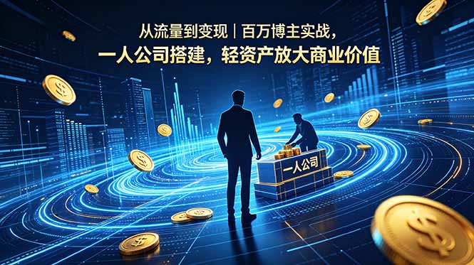 从流量到变现|百万博主实战,一人公司搭建,轻资产放大商业价值-资源社