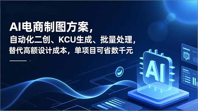 AI电商制图方案，自动化二创、SKU生成、批量处理，替代高额设计成本，单项目可省数千元-资源社