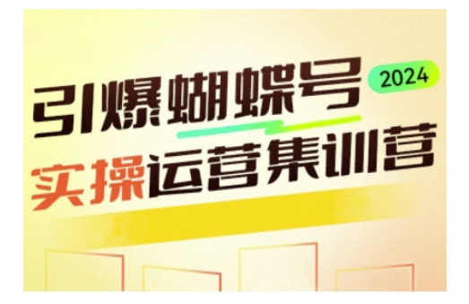 引爆蝴蝶号实操运营，助力你深度掌握蝴蝶号运营，实现高效实操，开启流量变现之路-资源社