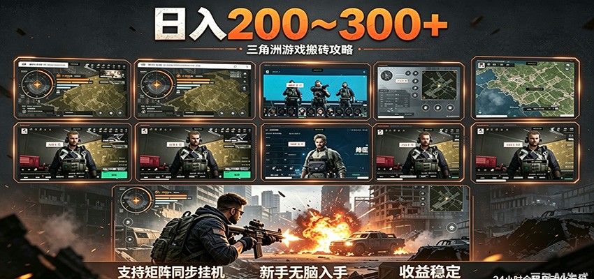 日入200~300+ 三角洲全自动搬砖项目，新手零门槛即可无脑入手-资源社