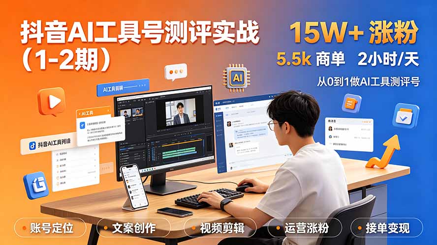 抖音AI工具号测评实战(1-2期-资源社
