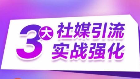 3大社媒引流实战强化，多渠道站外引流，高效精准获客，订单销售额翻倍增长-资源社