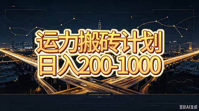 运力搬砖，风口项目。当日收益稳定200-1000。 每天仅需一小时，新人轻松上手。-资源社