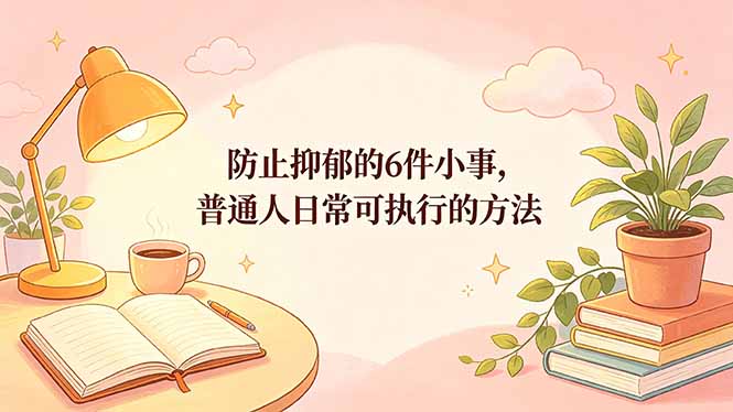 付费文章：防止抑郁的6件小事，普通人日常可执行的方法-资源社