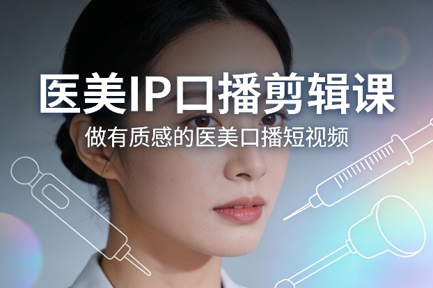 医美IP口播剪辑课，做有质感的医美口播短视频-资源社