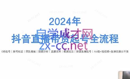 六六老师·2024年抖音直播带货起号全攻略-资源社