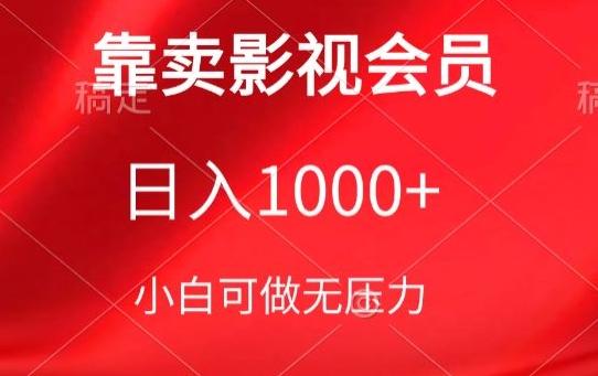 靠卖影视会员，日入1000+，落地保姆级教程，新手可学【揭秘】-资源社