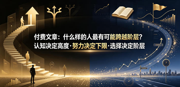 付费文章:什么样的人最有可能跨越阶层?认知决定高度·努力决定下限·选择决定阶层-资源社