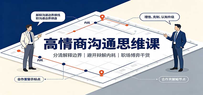高情商沟通思维课:分清解释边界,避开辩解内耗,职场博弈干货-资源社