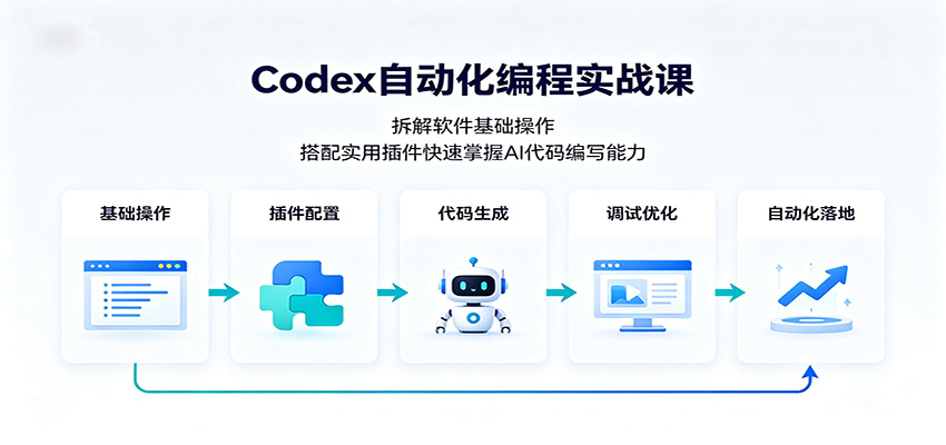 Codex自动化编程实战课：拆解软件基础操作，搭配实用插件快速掌握AI代码编写能力-资源社