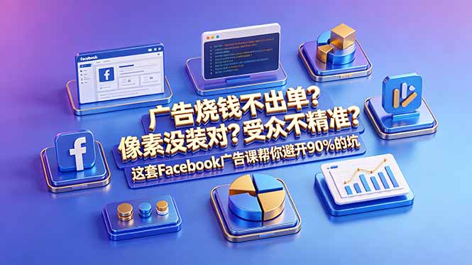 广告烧钱不出单？像素没装对？受众不精准？这套Facebook广告课帮你避开90%的坑-原创双语字幕-资源社