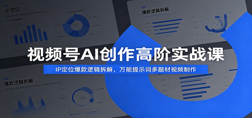 视频号AI创作高阶实战课：IP定位爆款逻辑拆解，万能提示词多题材视频制作-资源社