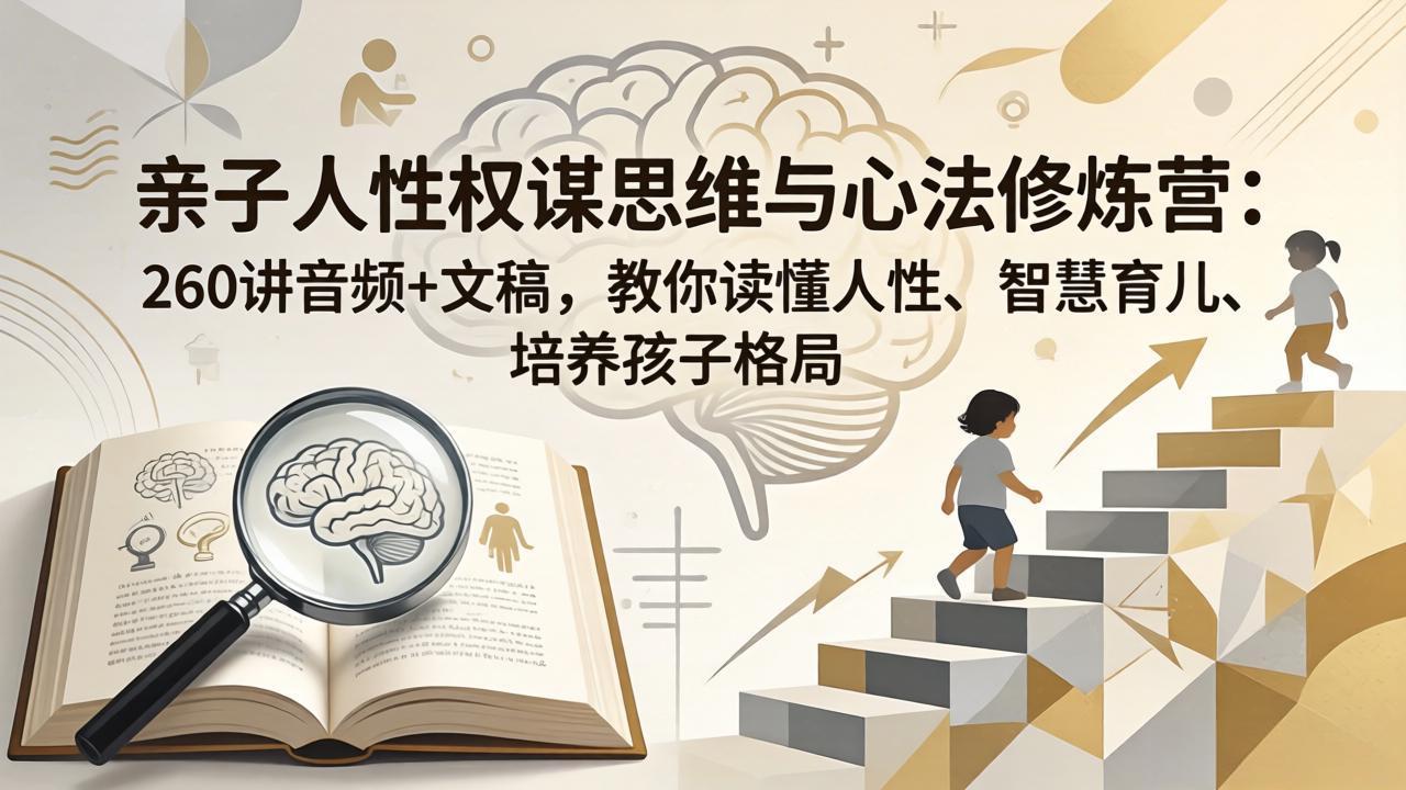 亲子人性权谋思维与心法修炼营：260讲音频+文稿，教你读懂人性、智慧育儿、培养孩子格局-资源社