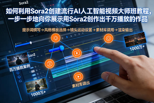 如何利用Sora2创建流行AI人工智能视频大师班，一步一步地向你展示用Sora2创作出千万播放的作品-资源社