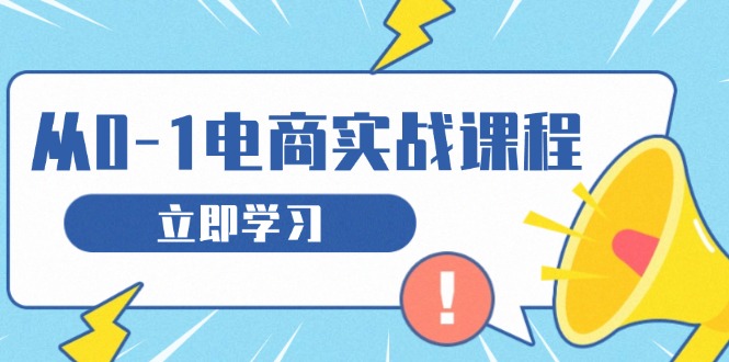 从零做电商实战课程，教你如何获取访客、选品布局，搭建基础运营团队-资源社