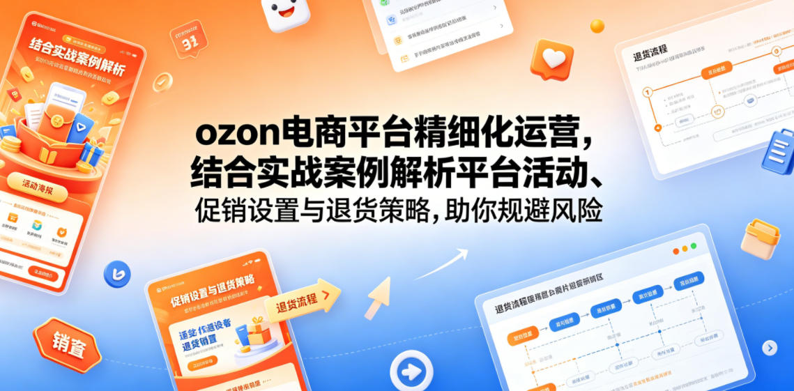 ozon电商平台精细化运营,结合实战案例解析平台活动、促销设置与退货策略,助你规避风险、提升销量-资源社