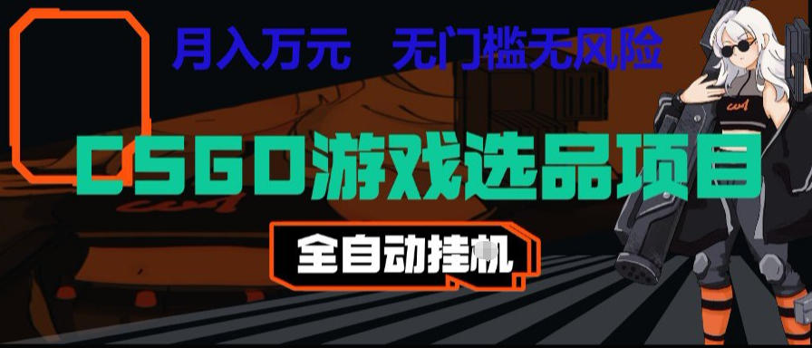 CSGO游戏自动扫货项目,全自动运行,月入1W,无风险,长期稳定可以做【揭秘】-资源社
