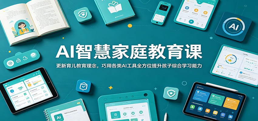 AI智慧家庭教育课：更新育儿教育理念，巧用各类AI工具全方位提升孩子综合学习能力-资源社