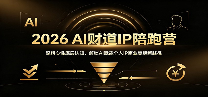 2026 AI财道IP陪跑营：深耕心性底层认知，解锁AI赋能个人IP商业变现新路径-资源社