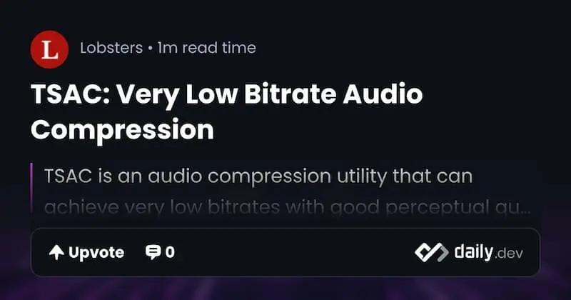 TSAC |音频压缩-资源社