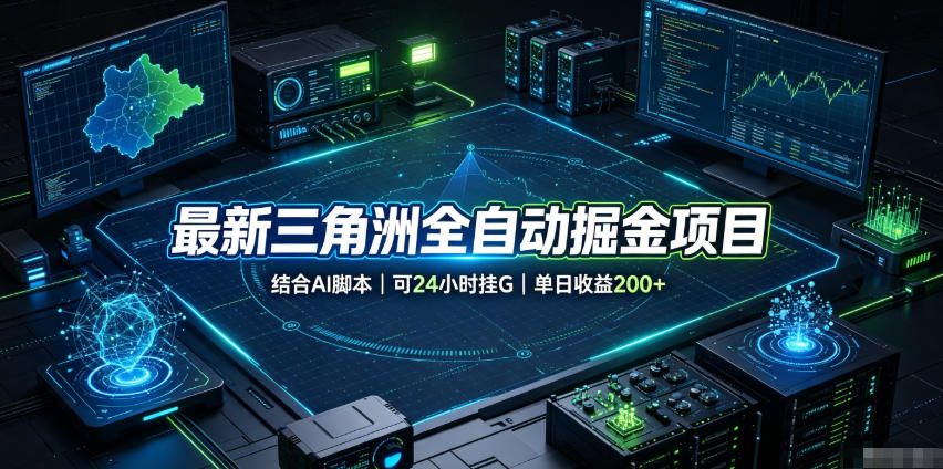 最新三角洲全自动掘金项目,结合AI脚本,可24小时挂G,单日收益200+【揭秘】-资源社