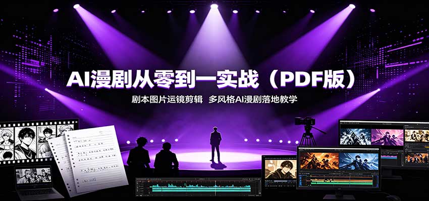 AI漫剧从零到一实战(PDF版)：剧本图片运镜剪辑，多风格AI漫剧落地教学-资源社