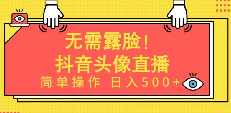 无需露脸，Ai头像直播项目，简单操作日入500+【揭秘】-资源社