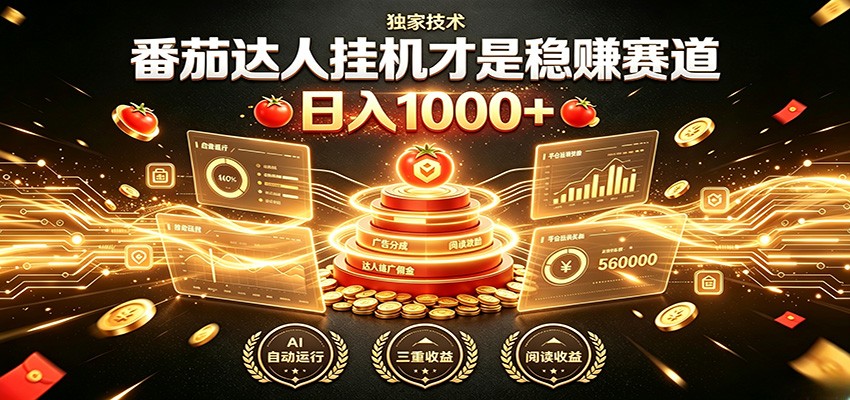 别再瞎找副业！番茄达人挂机才是稳赚赛道 日入1000+-资源社