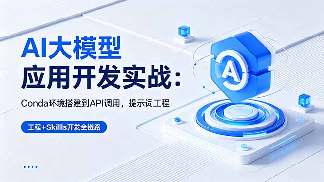 AI 大模型应用开发实战：Conda环境搭建到API调用，提示词工程+Skills开发全链路-资源社