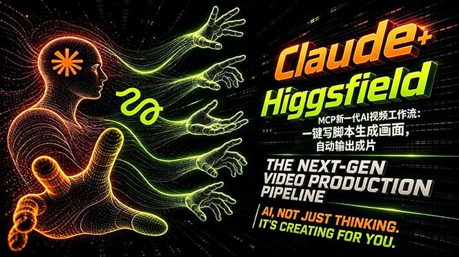 Claude+Higgsfield MCP新一代AI视频工作流：一键写脚本生成画面，自动输出成片-资源社